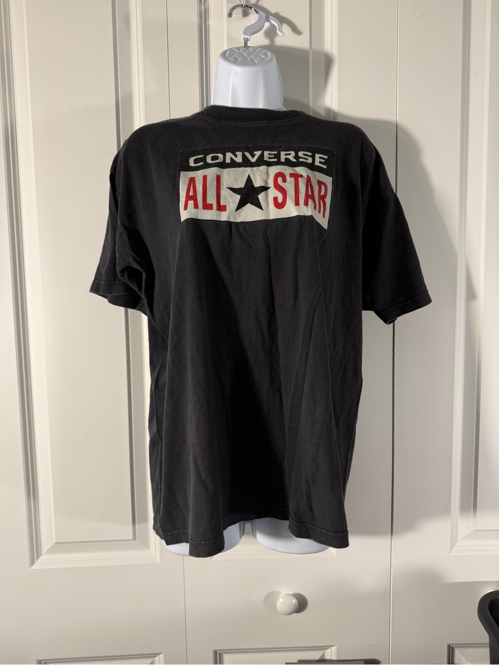 Converse Black Short-Sleeve All Star Graphic Tee with Red Accents